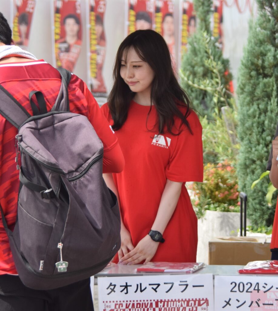 8月3日(土)セルソース PresentsマッチのFC刈谷オフィシャルショップマネージャー小瀬彩香さん来場